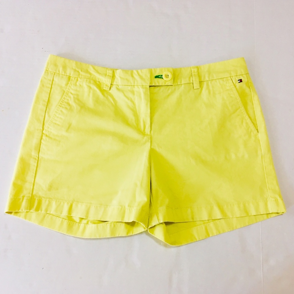 Tommy Hilfiger Yellow 100% Cotton Shorts 8